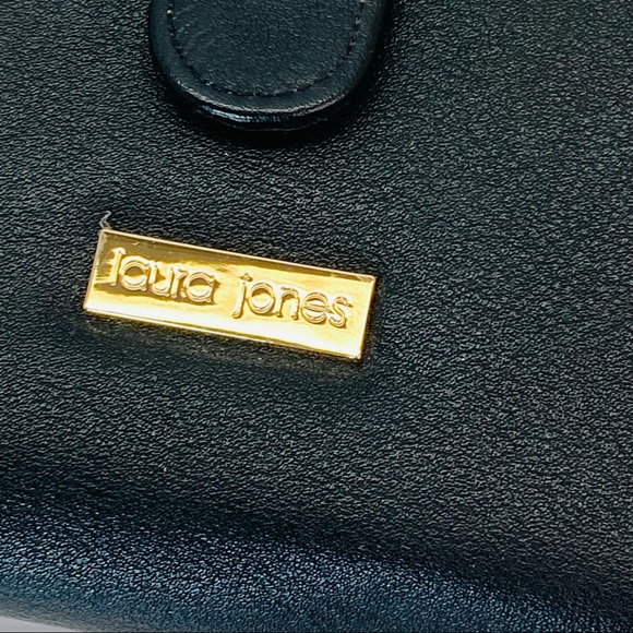 LAURA JONES Black Silver Butterfly Large Purse - Picture 3 of 7